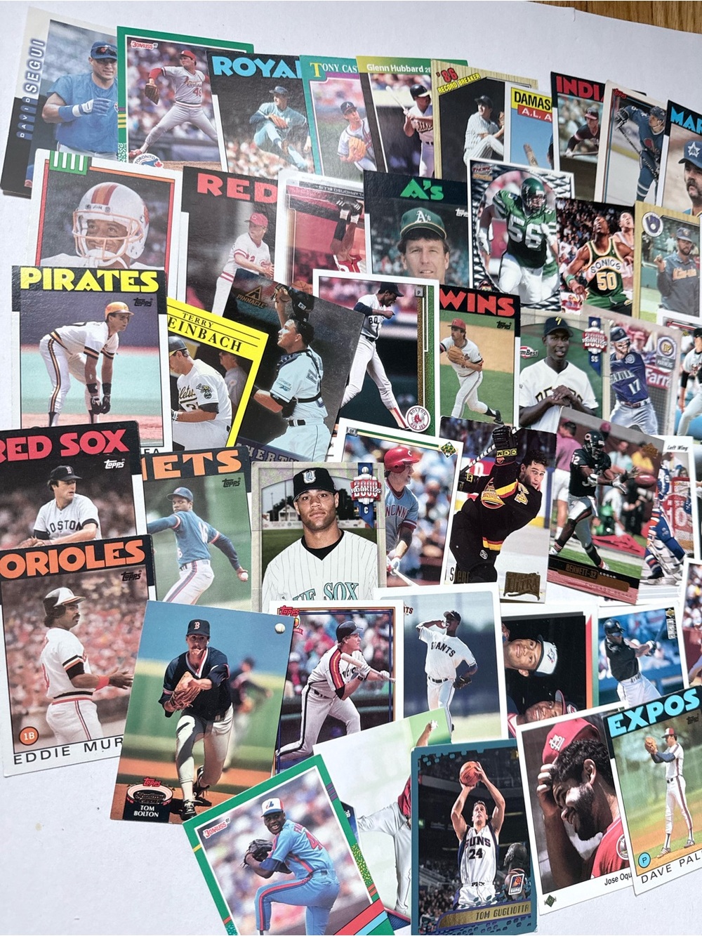 Assorted Vintage Sports Trading Cards - Multi-Color Collection - Picture 2 of 7
